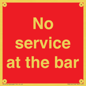 No service at the bar